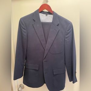 J. Crew Navy “Spinker Drill” Cotton Ludlow Suit